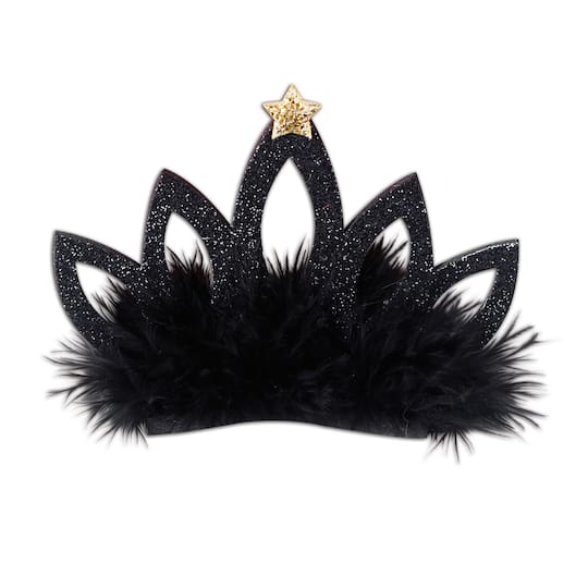 Beistle Adult Black Tiara Hair Clips, 2ct.